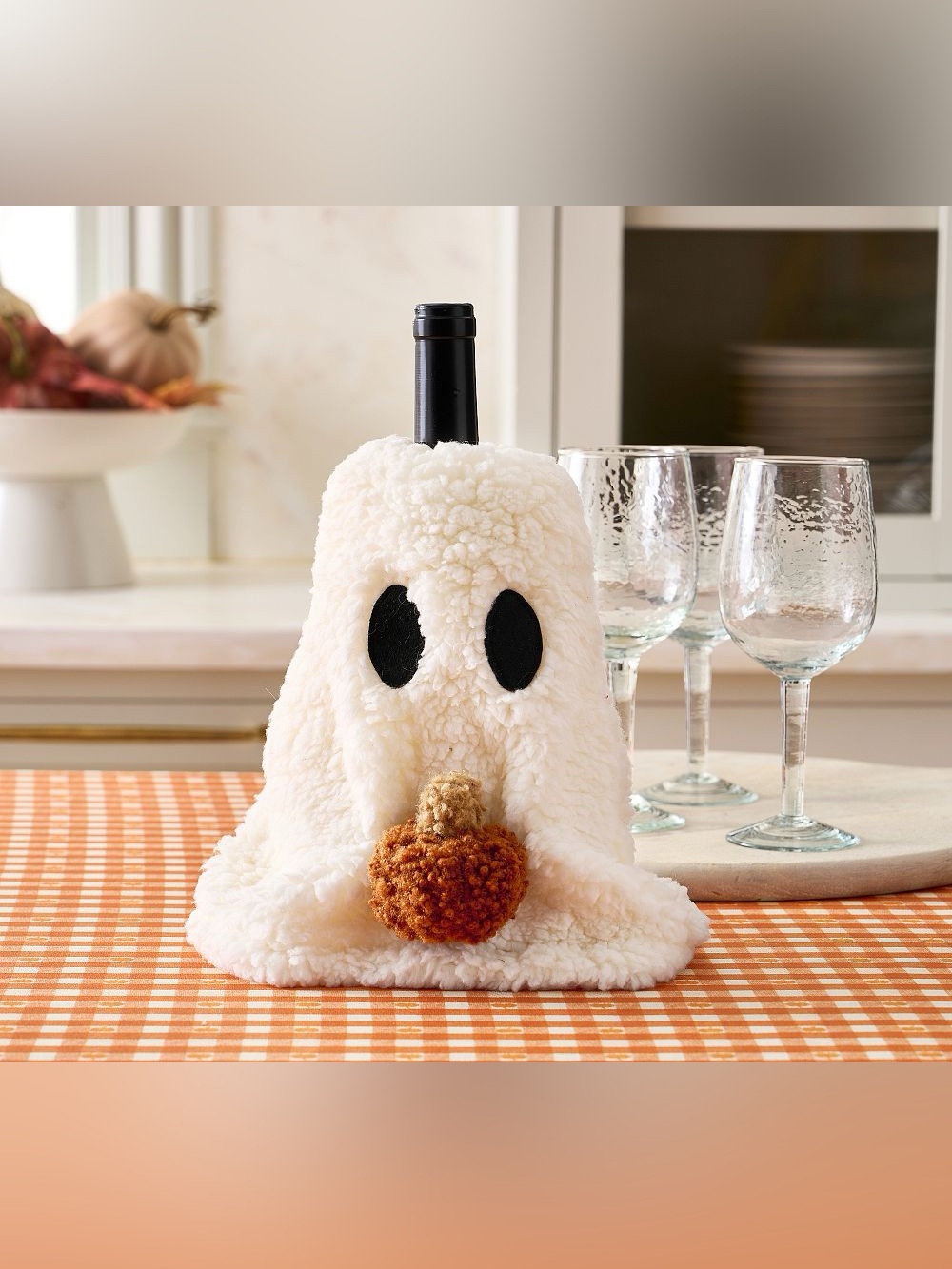 Brand New Pottery Barn Halloween Gus the Ghost Wine Bag, NWT